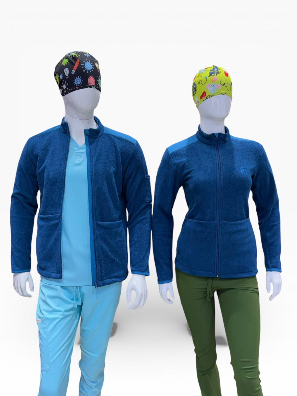 Veste polaire bleu pétrole Unisexe