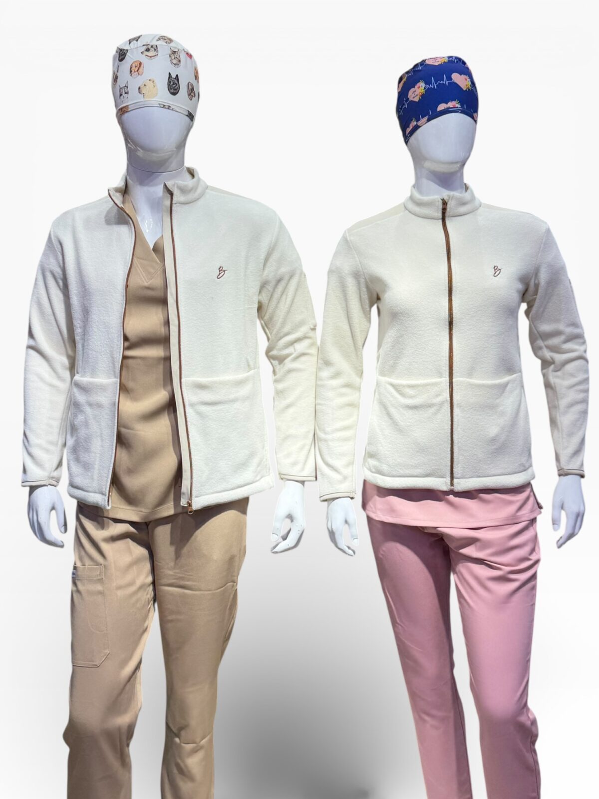 Veste polaire blanc cassée  Unisexe